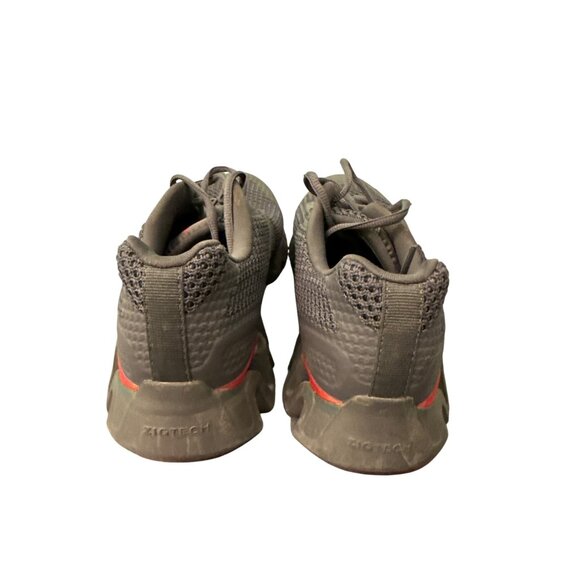 Reebok ZigTech Mens Athletic Shoes Gray/Red Size 7.5 Lace-Up Mesh Running Sneake - Picture 5 of 5
